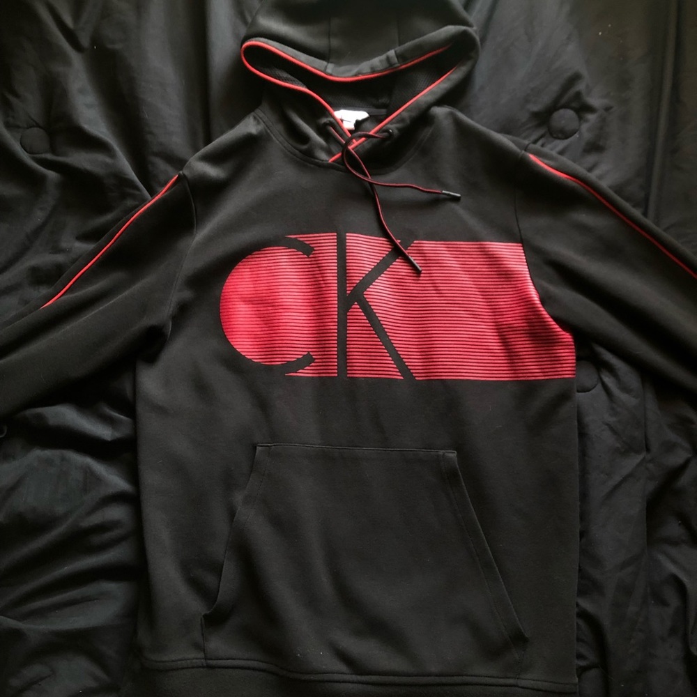 Calvin Klein Hoodie Black/Red Size Small